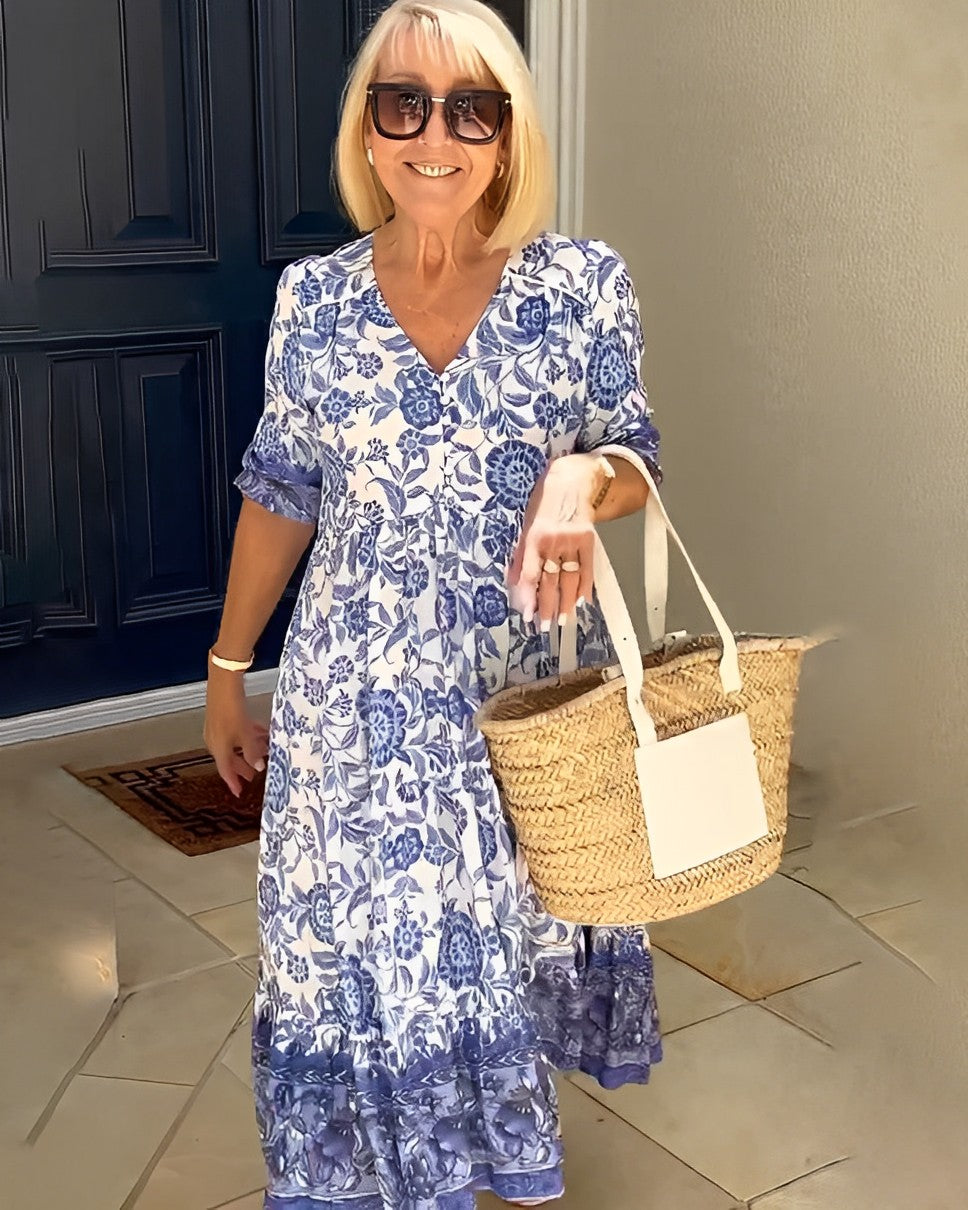 Isabella - Vestido Vaporoso con Estampado Floral