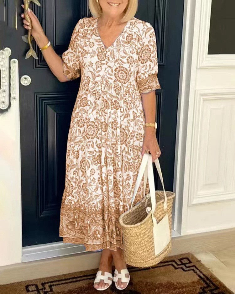 Isabella - Vestido Vaporoso con Estampado Floral