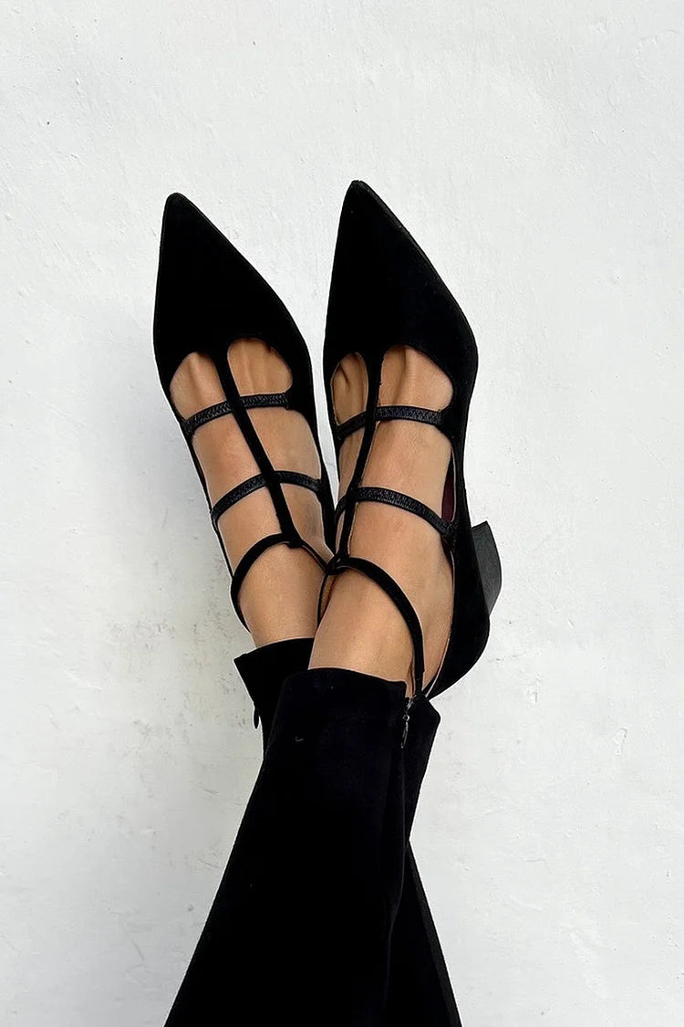 Maritza | Zapatos de salón con punta y tiras