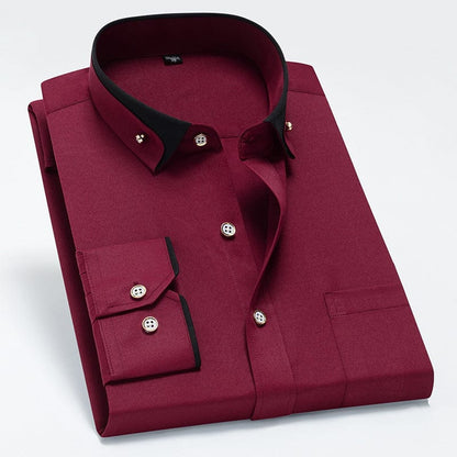 Stefano - Camisa Elegante con Borde a Contraste