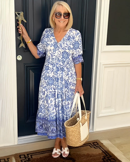 Isabella - Vestido Vaporoso con Estampado Floral
