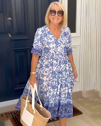 Isabella - Vestido Vaporoso con Estampado Floral