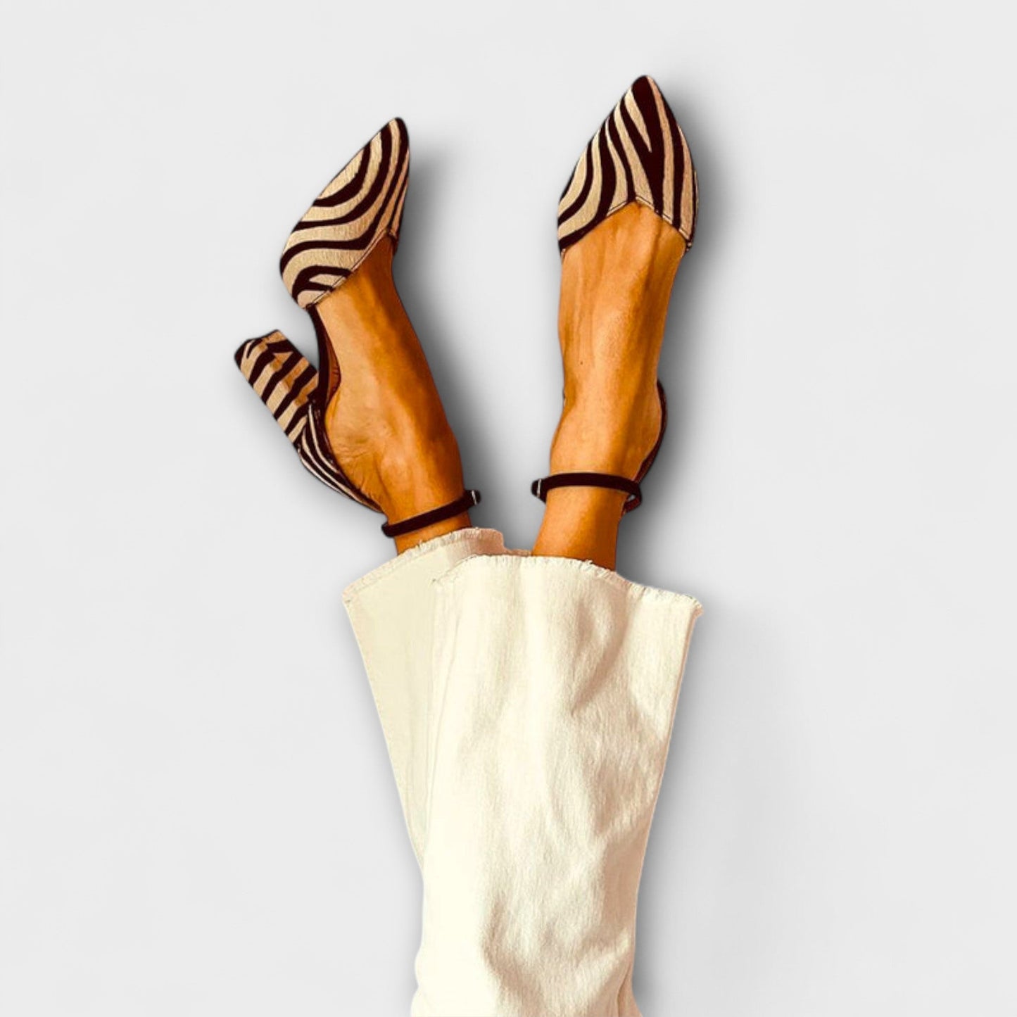 Zebrina – Zapatos de tacón con estampado de cebra