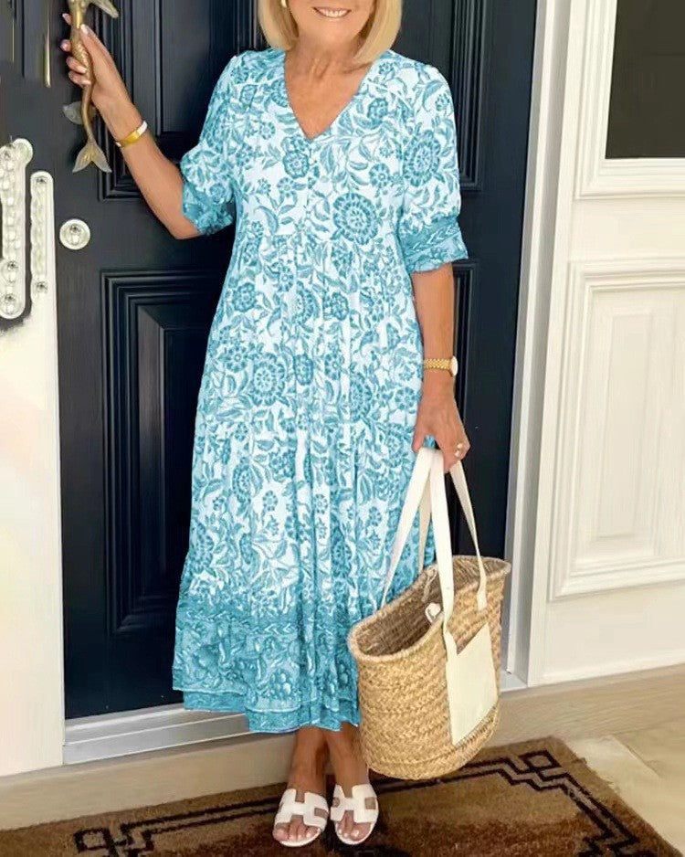 Isabella - Vestido Vaporoso con Estampado Floral