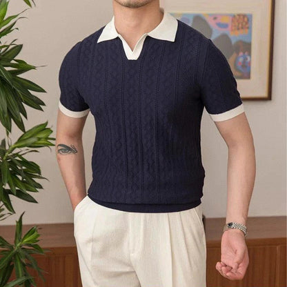 Thiago - Polo de punto con contraste