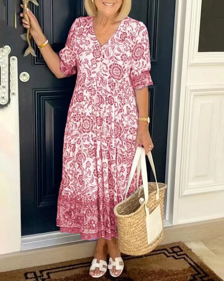 Isabella - Vestido Vaporoso con Estampado Floral