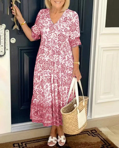 Isabella - Vestido Vaporoso con Estampado Floral