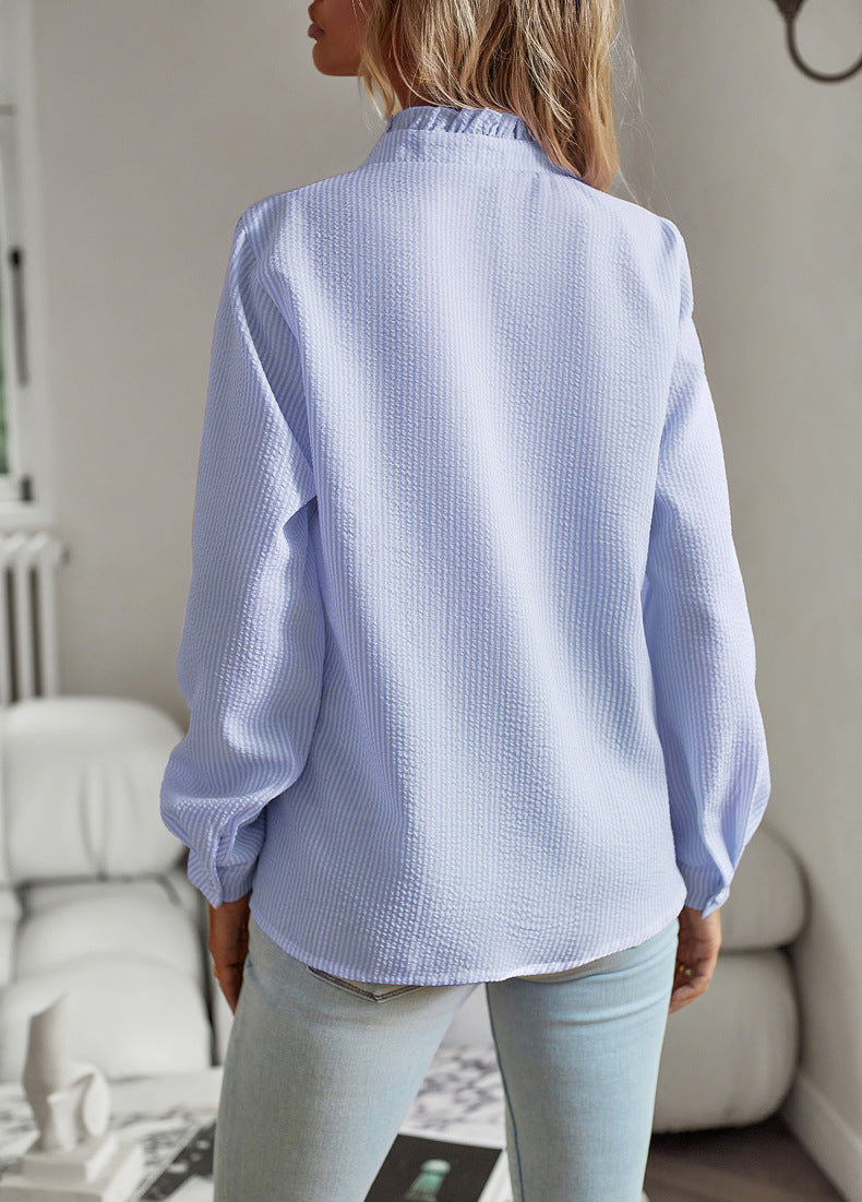 Milagros, blusa elegante con volantes