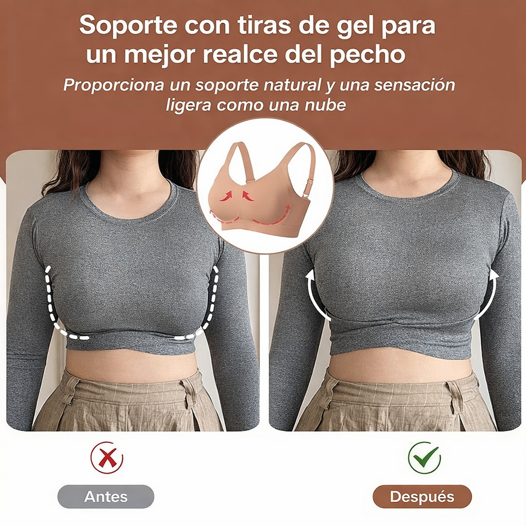 Luz -Sujetadores push-up sin costuras, de cobertura total y sin aros