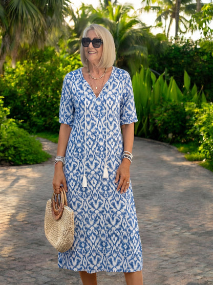 Luna - Vestido Midi Boho con Estampado