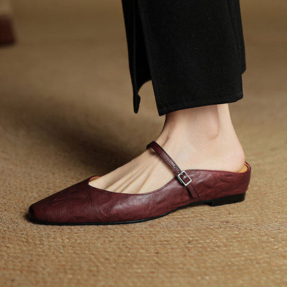 Karina - Zapatillas de cuero auténtico