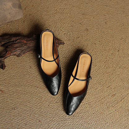 Karina - Zapatillas de cuero auténtico