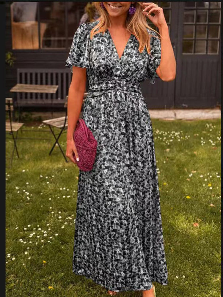 Antonella - Vestido Largo Vaporoso con Estampado Floral