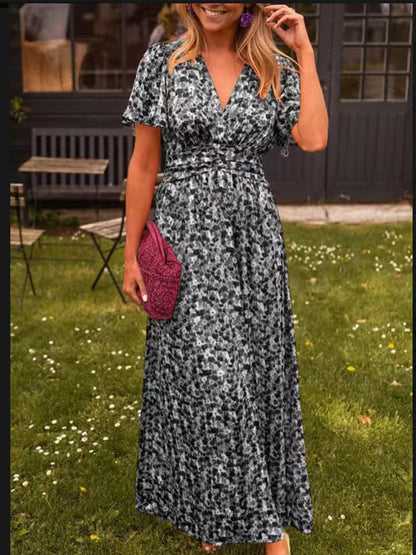 Antonella - Vestido Largo Vaporoso con Estampado Floral