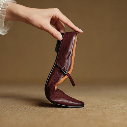 Karina - Zapatillas de cuero auténtico