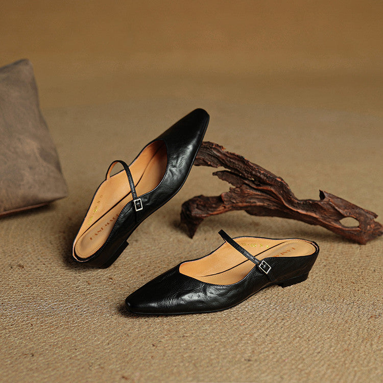 Karina - Zapatillas de cuero auténtico