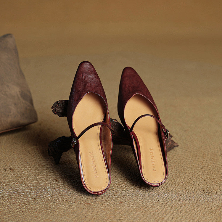 Karina - Zapatillas de cuero auténtico