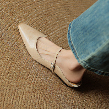 Karina - Zapatillas de cuero auténtico