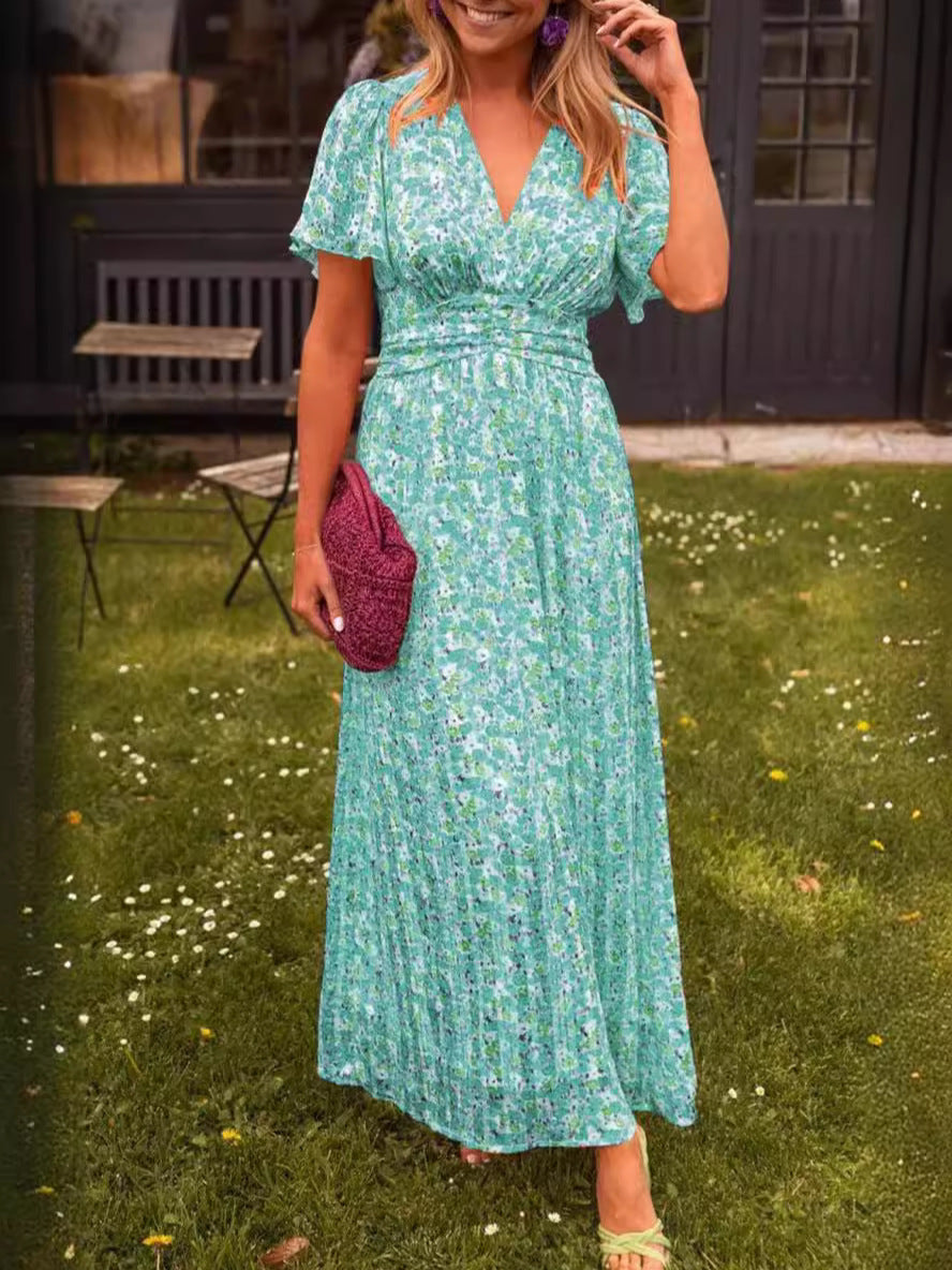 Antonella - Vestido Largo Vaporoso con Estampado Floral