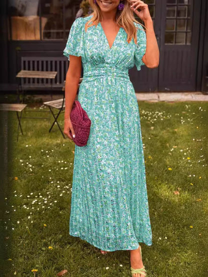 Antonella - Vestido Largo Vaporoso con Estampado Floral