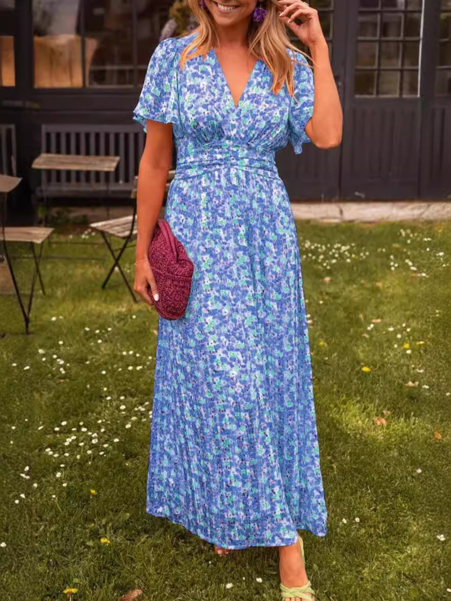 Antonella - Vestido Largo Vaporoso con Estampado Floral