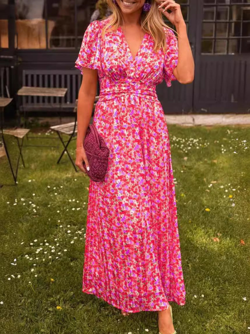 Antonella - Vestido Largo Vaporoso con Estampado Floral