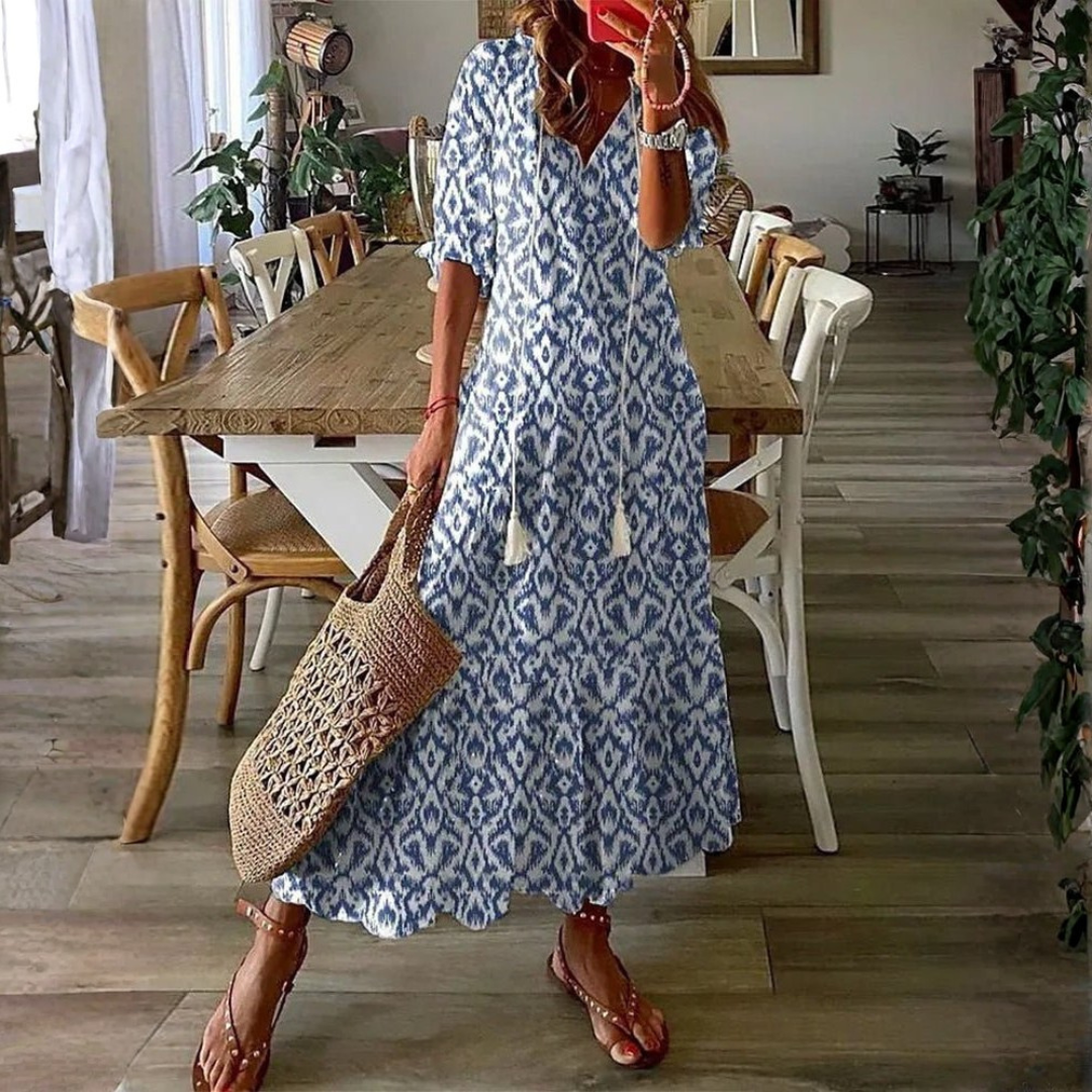 Luna - Vestido Midi Boho con Estampado