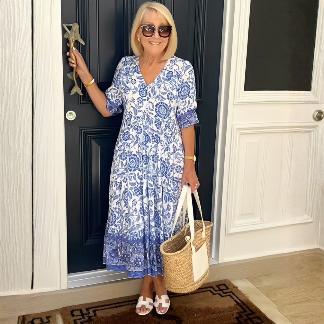 Isabella - Vestido Vaporoso con Estampado Floral
