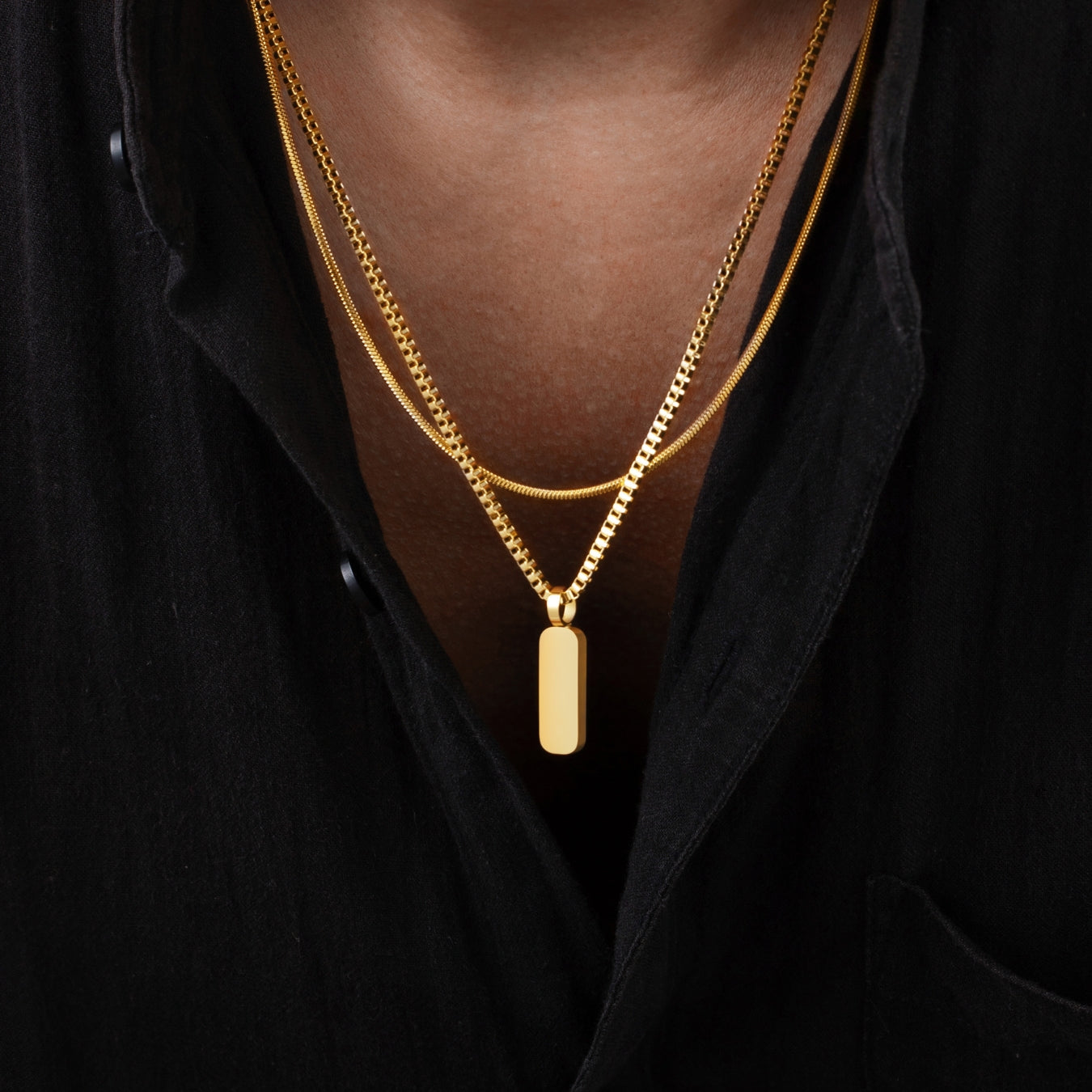 Dúo de Collares con Colgantes Minimalistas