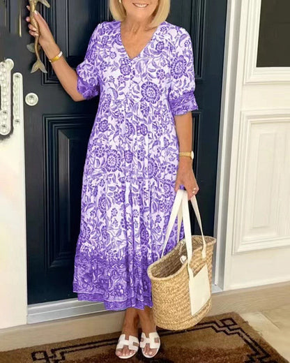 Isabella - Vestido Vaporoso con Estampado Floral
