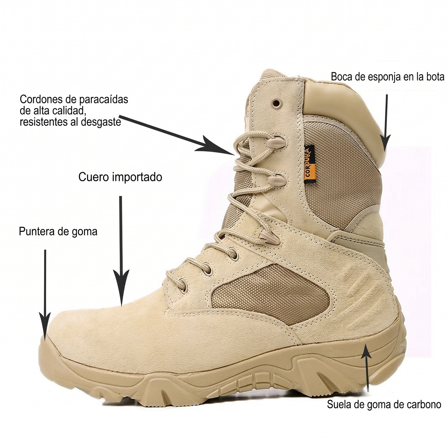 Botas Tácticas  Delta para uso Ligero de Hombre