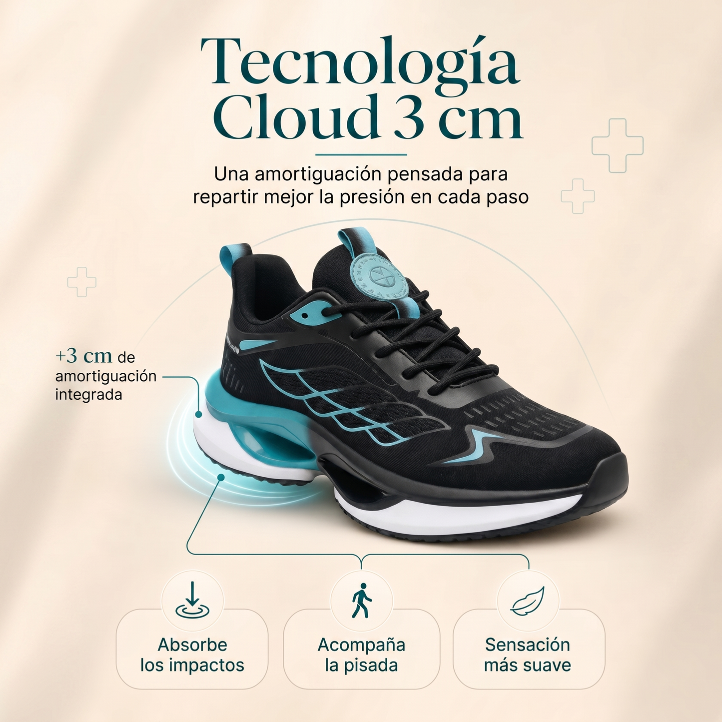 Tecnologia Cloud 3 cm - Aria Calzado Ultra Comodo