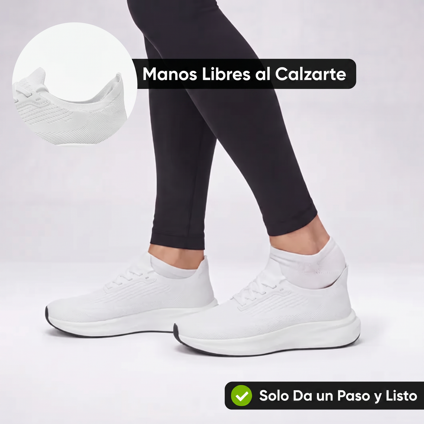 Manos libres al calzarte, solo da un paso - Cloud blanco