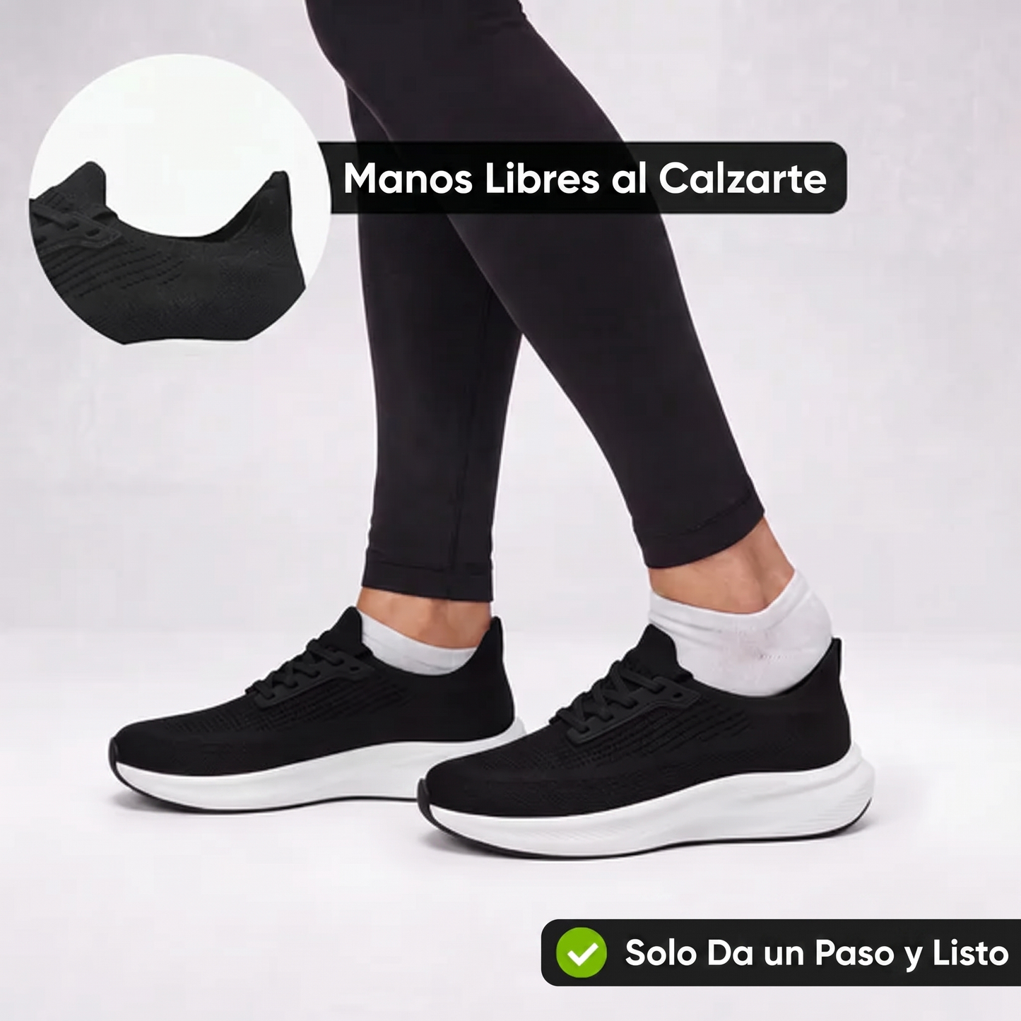 Manos libres al calzarte, solo da un paso - Cloud negro