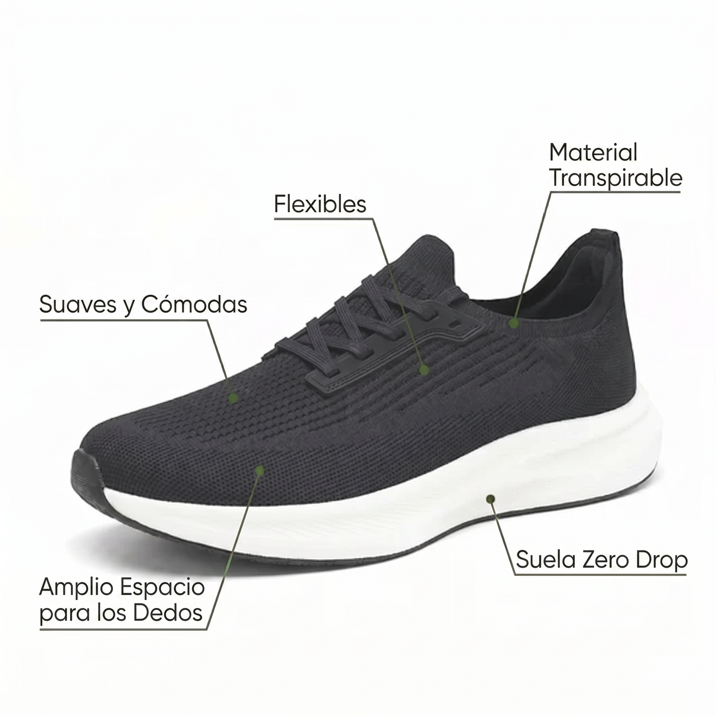 Caracteristicas: flexibles, transpirables y comodas - Cloud negro