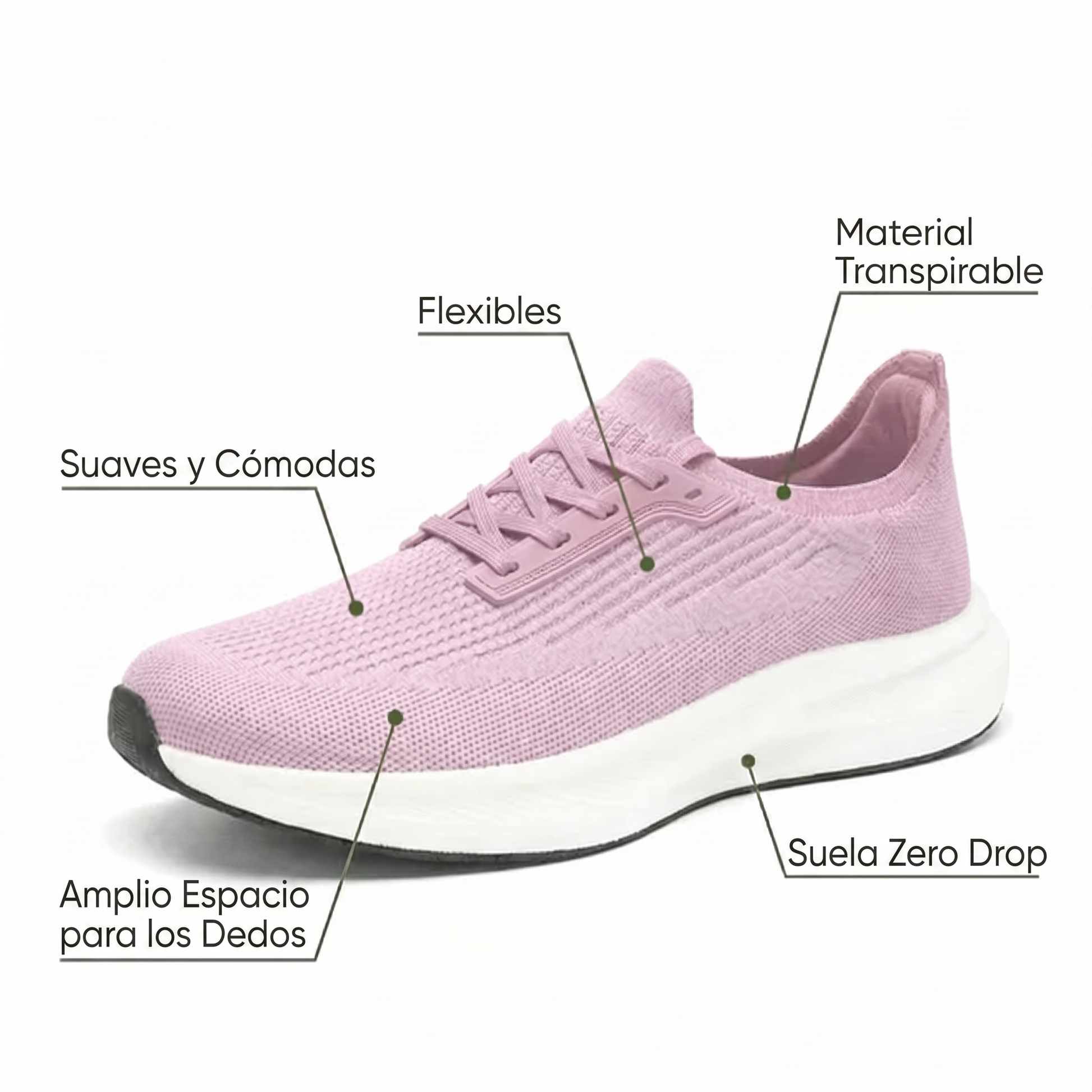 Caracteristicas: flexibles, transpirables y comodas - Cloud rosa