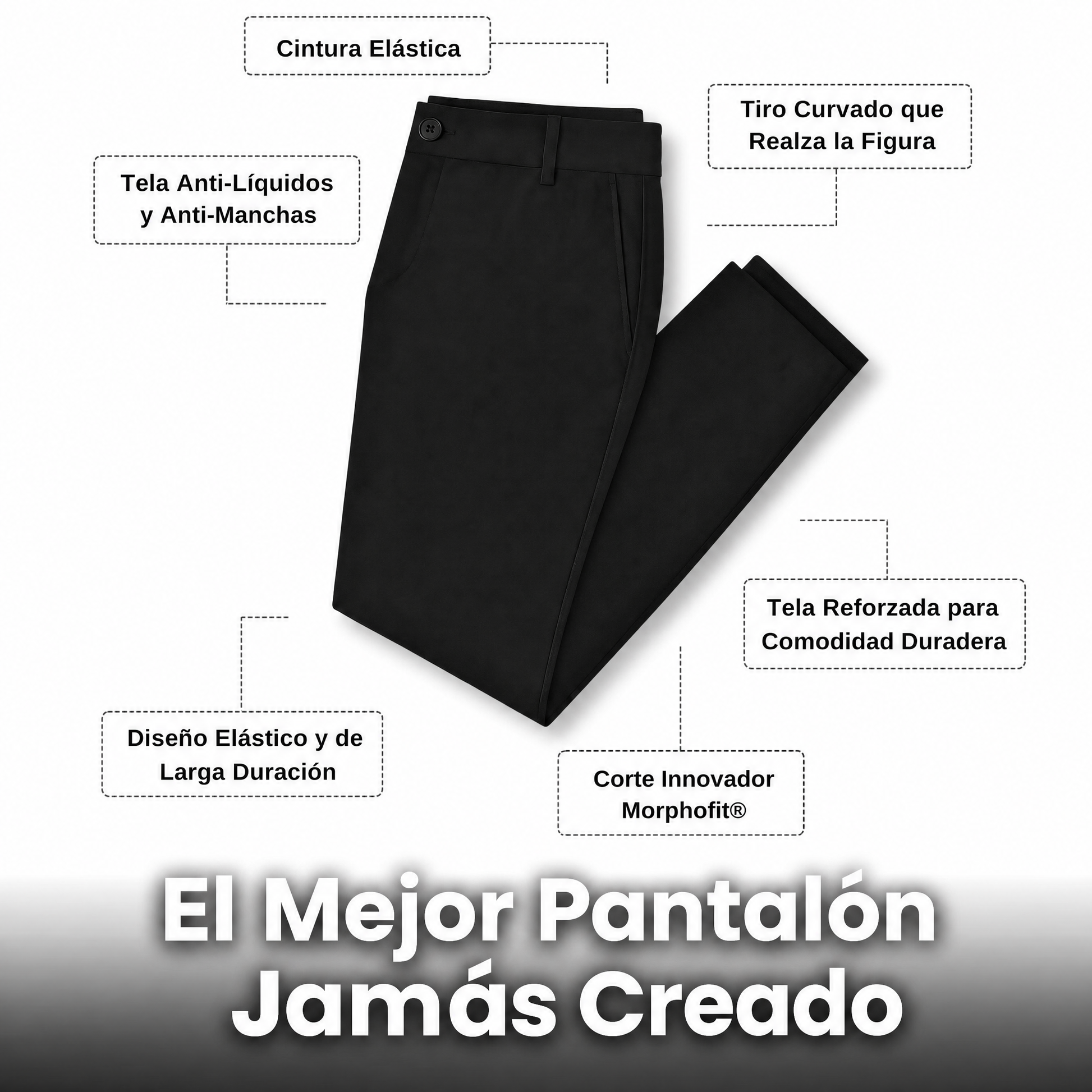 El mejor pantalón jamás creado - infografía de beneficios