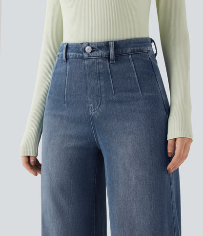 Vaqueros Holgados  de Cintura Alta con Efecto Moldeador