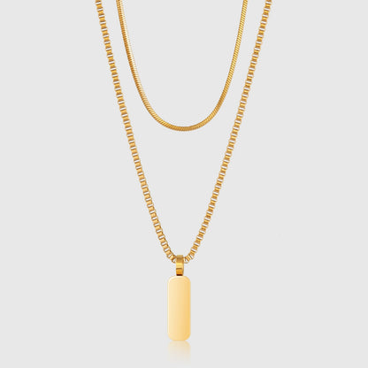 Dúo de Collares con Colgantes Minimalistas